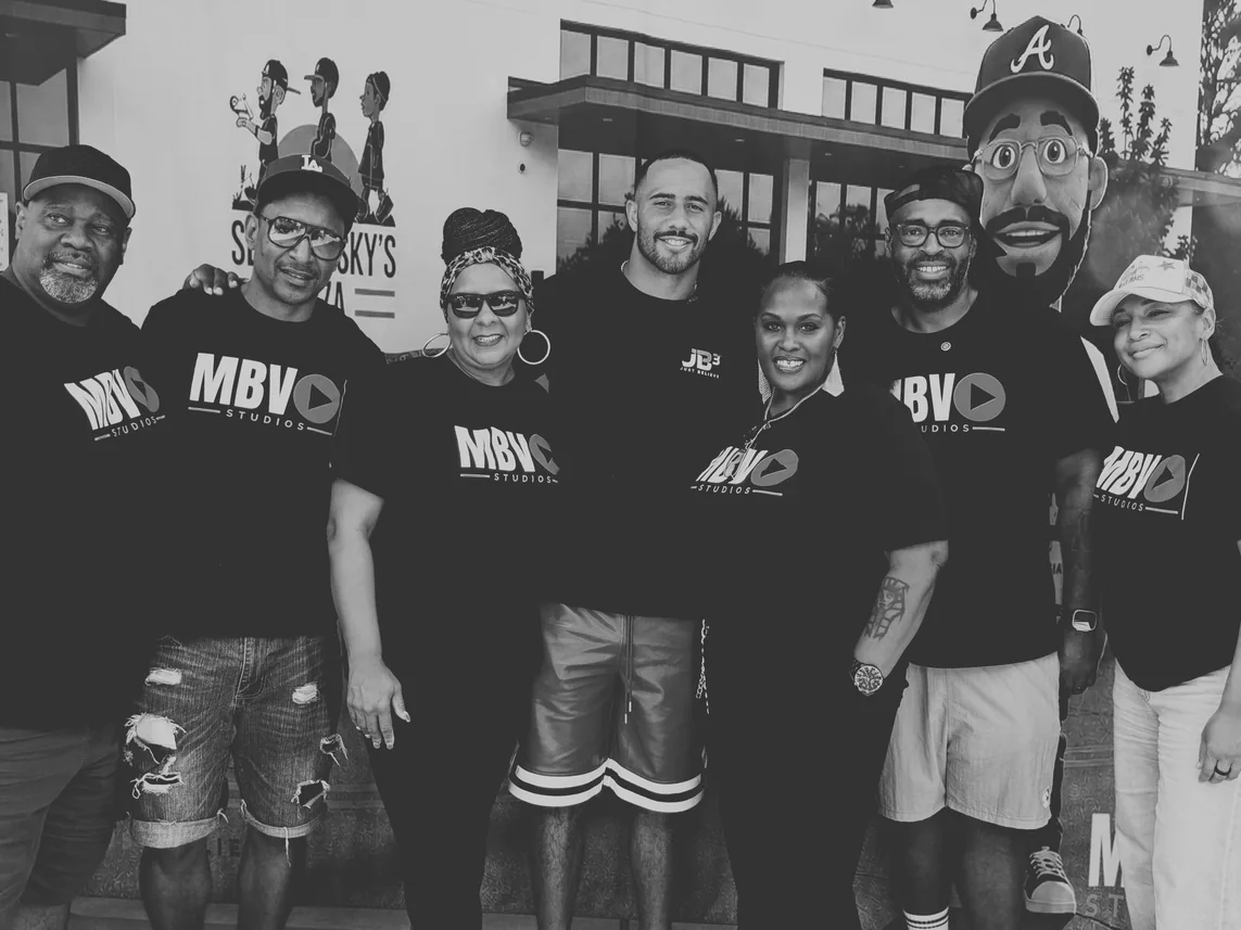 The Make Believe Village team on location